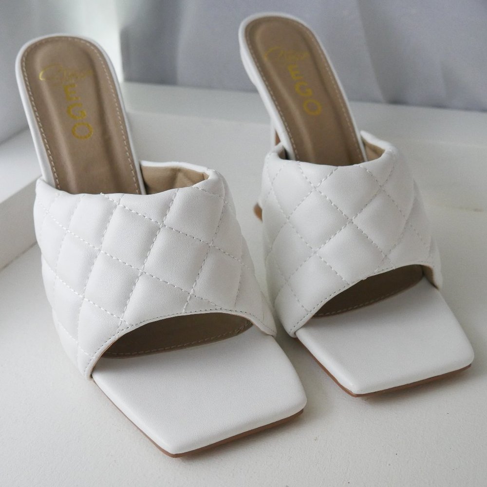 Quilted Square Peep Toe